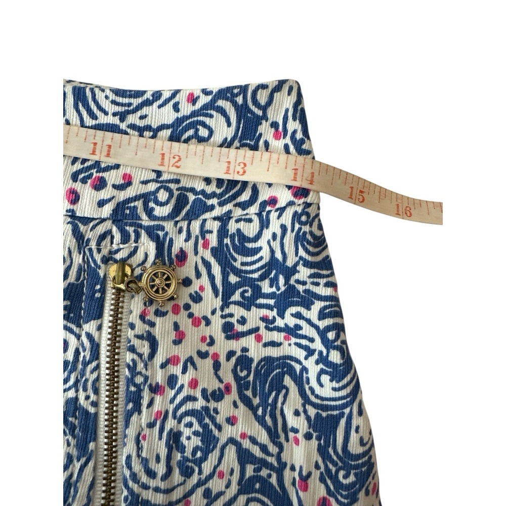 Lilly Pulitzer MARIGOLD SKORT Skirt Women Size 0 INDIGO SEA STAR Crush Beach - Picture 6 of 8